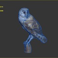 Modern owl grimace owl long-eared owl Wulin owl 3d model