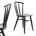 Modern Wooden Leisure Chair With Minimalist Backrest And Tapered Leg Design