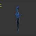 Decorative Medieval Fantasy Sword with Intricate Carved Hilt and Ornate Blade Design