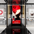 High-end cosmetics store 3d model