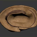Soft Rolled Brown Fabric Napkin Tied With Natural Rope For Home Use