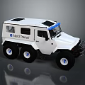 White Nord Transit Off Road Vehicle With Large Tires And Transport Design
