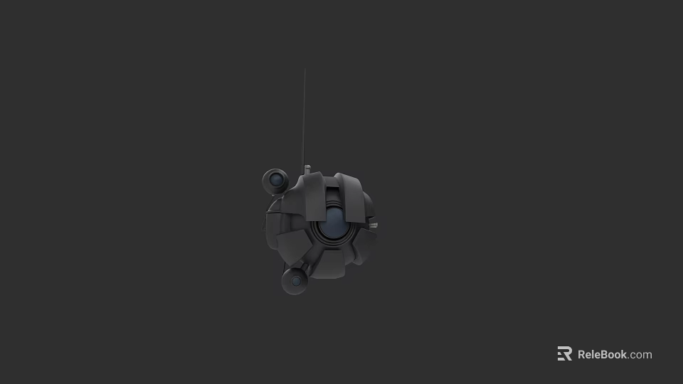 Advanced Futuristic Mechanical Sphere With Metallic Structure And Robotic Parts 3d model 