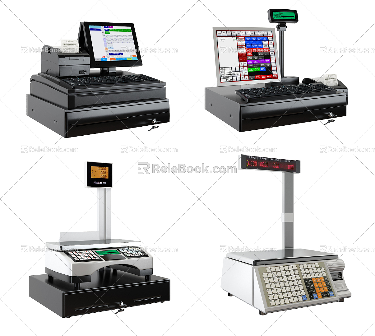 Modern cash register supermarket cash register computer cash register model