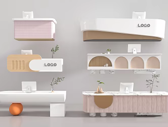 Modern Quiet Front Desk Reception Desk Cashier Desk Bar Company Front Desk Reception Desk Hall Front Desk Reception Desk Beauty Salon Nail Art Front Desk Reception Desk Reception Desk 3d model