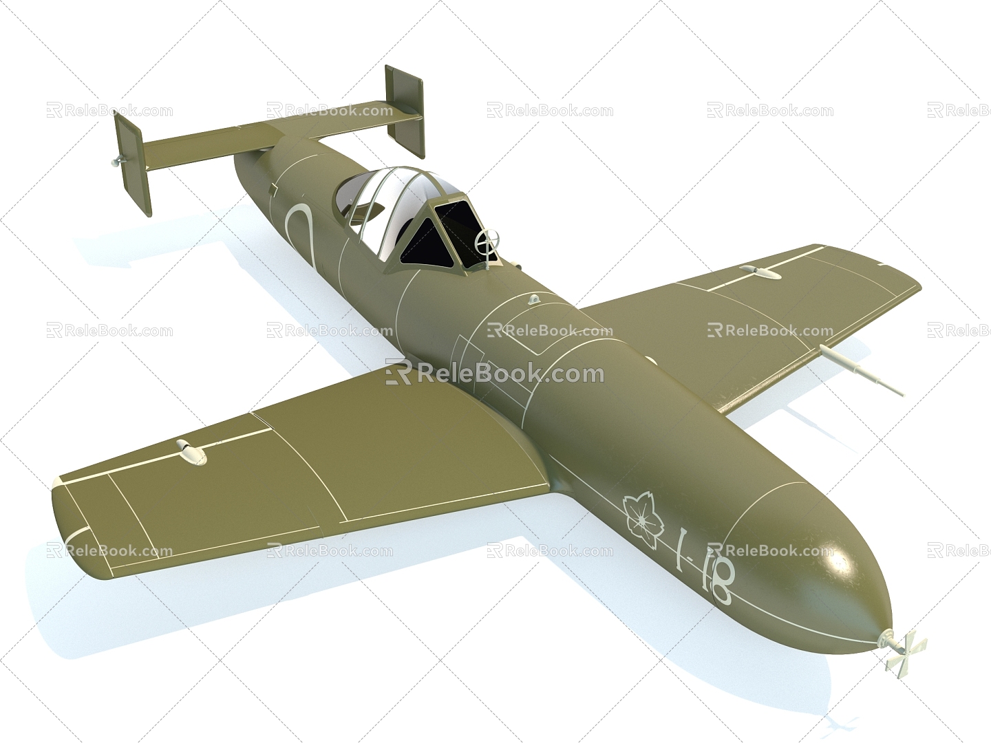 style fighter aircraft military equipment bomber 3d model