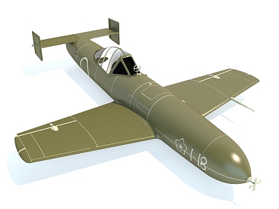 style fighter aircraft military equipment bomber 3d model