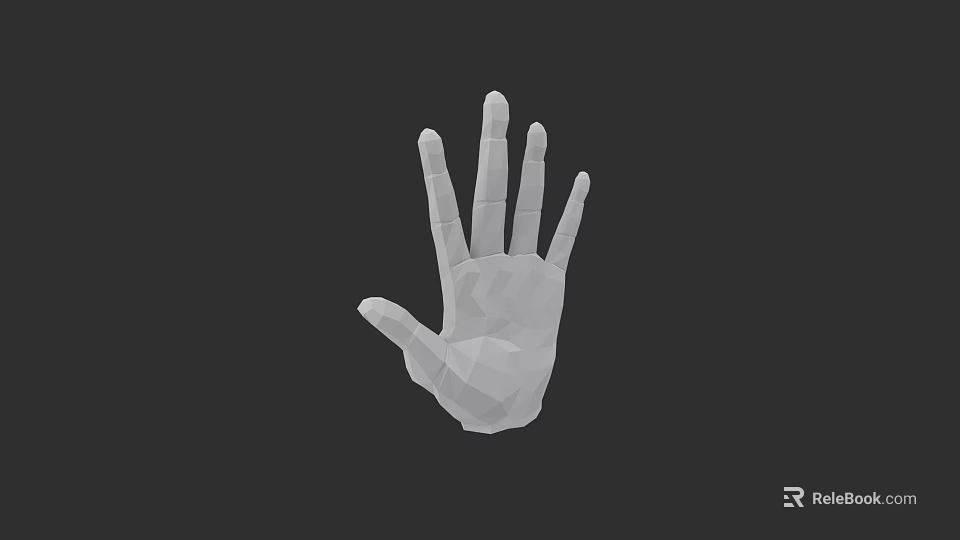 Game Movie Character Low Poly Style 3D Hand Model Design And Digital Art 3d model 
