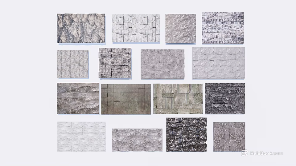 Various Textured TV Background Wall Panel Design Ideas For Home Decor 3d model 