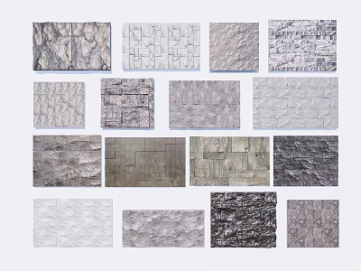 Various Textured TV Background Wall Panel Design Ideas For Home Decor 3d model