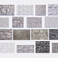 Various Textured TV Background Wall Panel Design Ideas For Home Decor 3d model