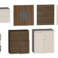 Handle combination cabinet door handle 3d model