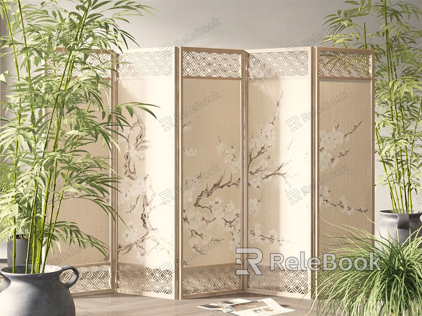 New Chinese-style screen partition model