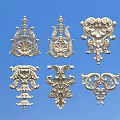 Intricate Detailed Ornate Carvings With Various Decorative Patterns And Designs