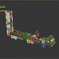 Green Military Missile Launch Vehicle With White Launch Tubes Multi Wheel Chassis And Transport Structure