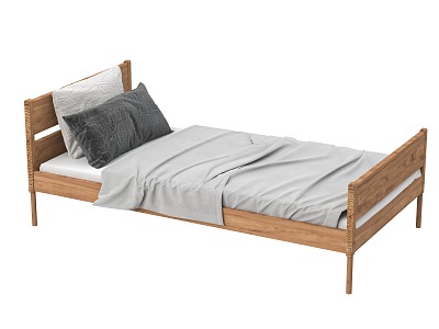 Modern Single Bed 3d model