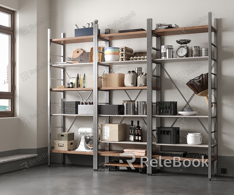 Industrial LOFT Storage Rack Kitchen Rack model