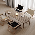 Modern Dining Table and Chair 3d model