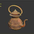 Shiny Copper Teapot With Curved Handle Elegant Spout And Traditional Design