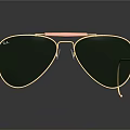 Aviator Sunglasses With Gold Frame And Green Lenses For Daily Use