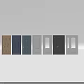 Various Colored Hinged Doors With Different Designs And Glass Panels For Home Interior