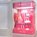 Pink Themed Window Display with Hello Kitty Ice Cream and Cloud Decor for Foodpark