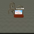Greece Themed Display With Wooden Arch Cross Bell And City Tour Board
