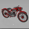 Vintage Red Motorcycle With Chrome Accents Black Seat And Classic Design
