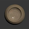 Terracotta Clay Pot With Intricate Carved Patterns And Surface Reflection On Dark Background