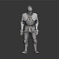 Detailed Medieval Knight Armor Full Body Silver Metallic Warrior Suit with Helmet