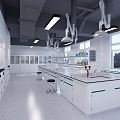 Modern Laboratory Laboratory Inorganic Pretreatment Room and Atomic Absorption Room 3d model