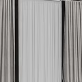 Gray Velvet Curtains With Sheer Layers For Modern Living Room Windows