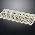 Classic White Computer Keyboard With Standard Layout And Numeric Keypad