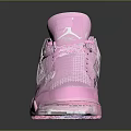 Pink Air Jordan 4 Sneakers With Mesh Upper And Jumpman Logo