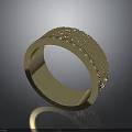 Elegant Gold Ring With Shiny Diamond Inlaid Design For Daily Life Use