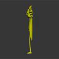 Rick 3D Model With Blue Spiky Hair White Lab Coat Exaggerated Grin And Outstretched Arms