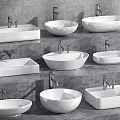 Modern wash basin wash basin counter basin round table basin faucet wash basin 3d model