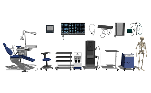 Modern Medical Devices Medical Equipment Portfolio 3d model