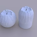 White Decorative Candle Lamps With Spherical And Cylindrical Dripping Wax Effect