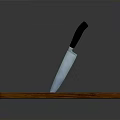 Wooden Cutting Board And Knife For Electric Kitchen Appliances Use