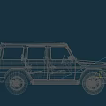 Silver Mercedes Benz G Class SUV Parked In Urban Area With Graffiti Background
