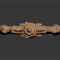 Ornate Golden Decorative Key With Intricate Carvings And Sleek Surface Reflection