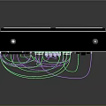 Black Electronic Audio Amplifier With Knobs Buttons Green Indicator Lights Circuit Patterns And Antenna