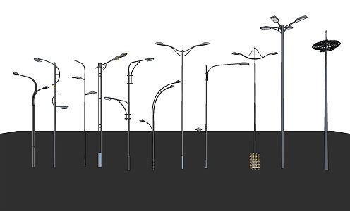 Modern street lamp Iron street lamp 3d model