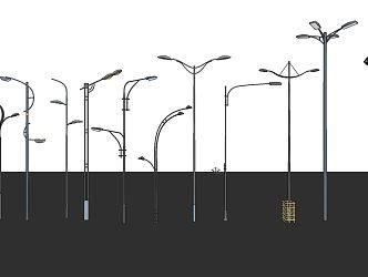 Modern street lamp Iron street lamp 3d model