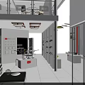 TCL Exhibition Booth Design With Two Story Structure Red Roof And Display Equipment