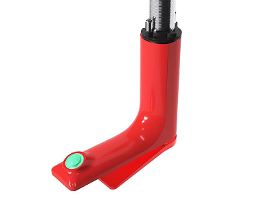 Red Jack With Green Button Black Top Connection And Stable Red Base 3d model