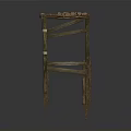Handmade Rustic Wooden Workbench With Plank Top And Rope Details