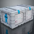 Household Storage Organizer Box Gray With Blue Accents And Durable Design