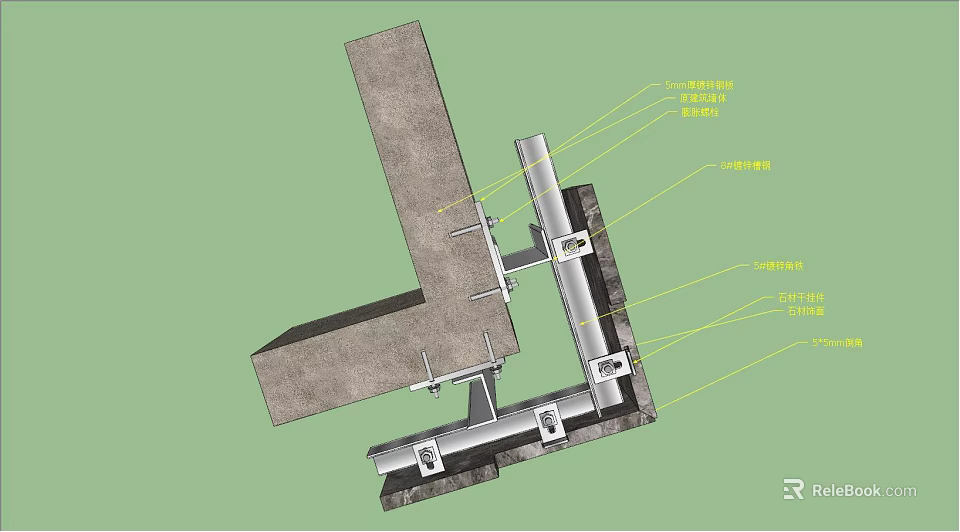 Hardware Tools With Metal Brackets Bolts And Fasteners For Structural Connections 3d model